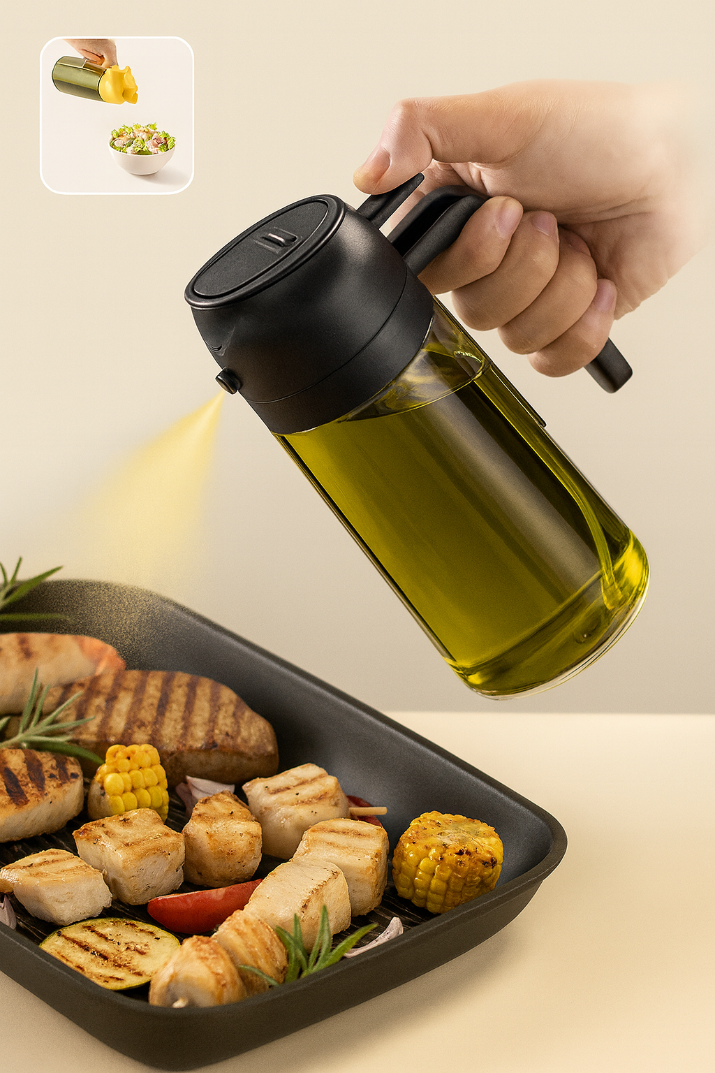 Rociador de Aceite con Doble pico
