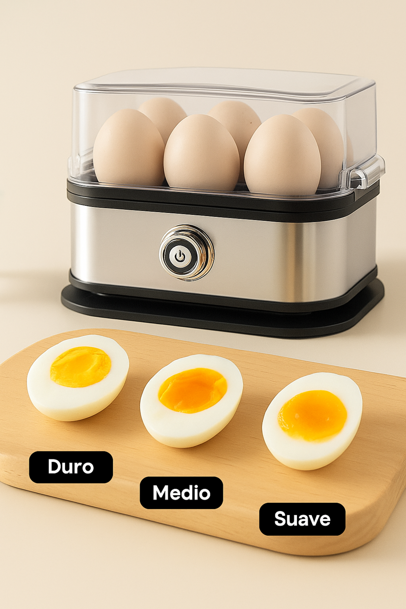 Cocedor de Huevos Eléctrico Multifuncional 6 Huevos - 220w
